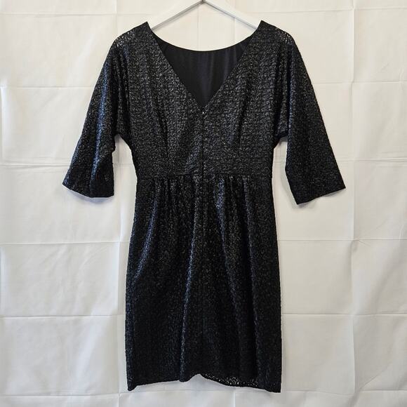 Tibi Black Cocktail Dress 3/4 Length Sleeve Size 4 - Picture 10 of 16